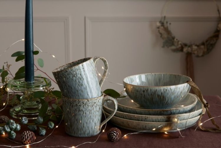 Denby Halo Speckle Mugs